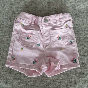 Gap Baby Toddler Girl Pink Floral Just Like Mom Shorts 18-24 months NWOT